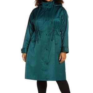 Avec Les Filles Teal Trench Coat